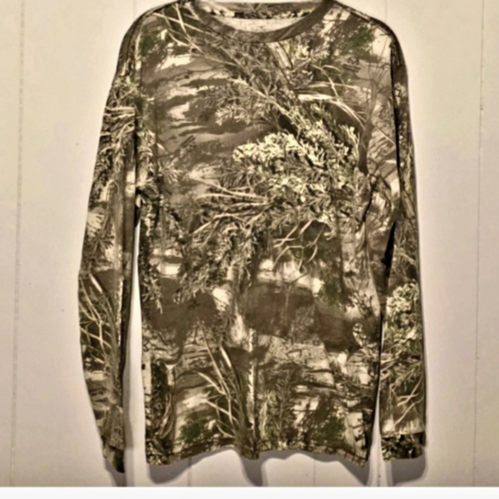 REDHEAD  Mens Hunting Camp Shirt Size M Darj Green Camo